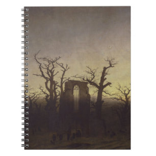 The Abbey In The Oakwood By Caspar David Friedrich Notebook