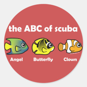 The ABC of Scuba Classic Round Sticker