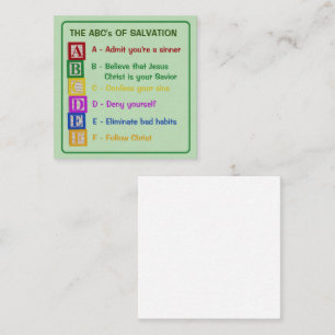 The ABC's of Salvation Enclosure Card