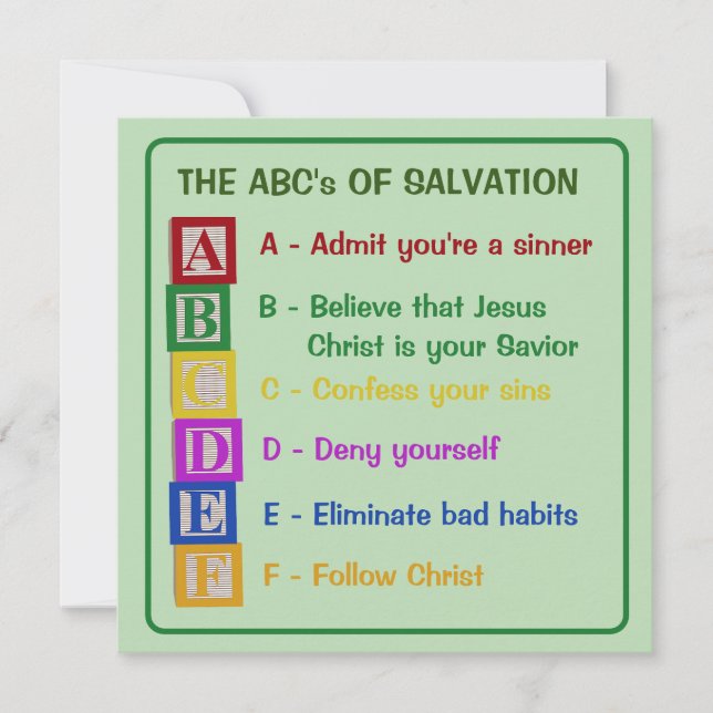The ABC's of Salvation Holiday Card (Front)
