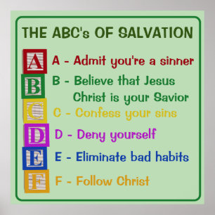 The ABC's of Salvation Poster