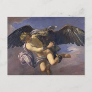 The Abduction of Ganymede, 1700 (oil on canvas) Postcard