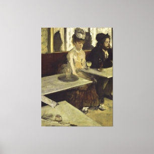 The Absinthe Drinker or L’Absinthe by Edgar Dega Canvas Print