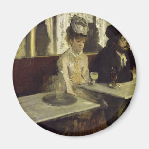 The Absinthe Drinker or L’Absinthe by Edgar Dega Magnet