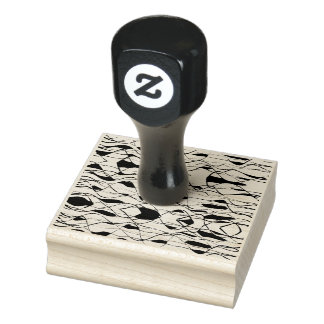 the abstract waves rubber stamp