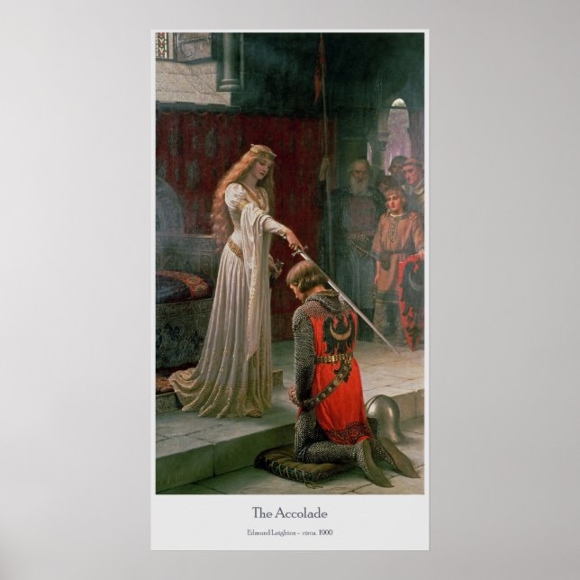 The Accolade by Edmund Leighton Poster (Front)