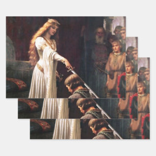 “The Accolade” Mediaeval Painting by Edmund Blair  Wrapping Paper Sheet