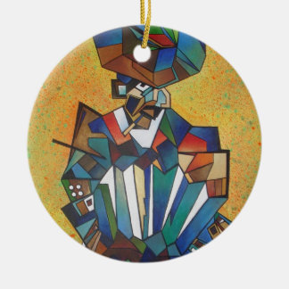 The Accordionist Cubism Art Ceramic Tree Decoration