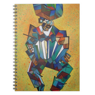 The Accordionist Cubism Art Spiral Notebook