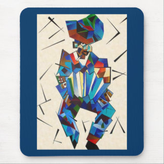 The Accordionist Geometric Art Style Mouse Pad