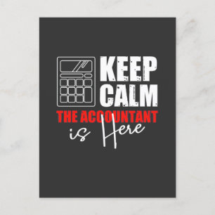 The Accountant Is Here Invitation Postcard