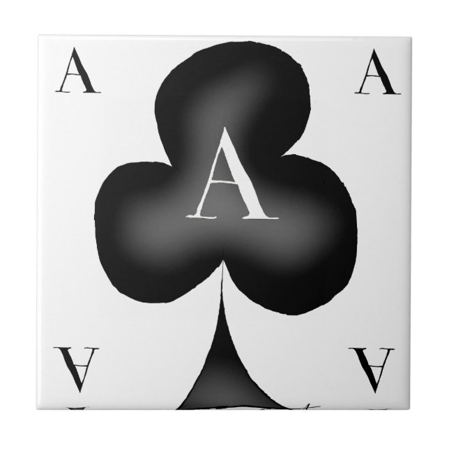The Ace of Clubs by Tony Fernandes Tile (Front)