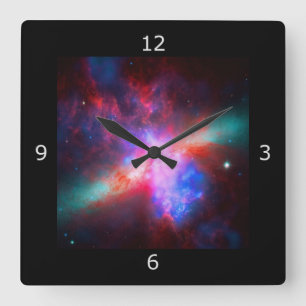 The Active Cigar Galaxy - Messier 82 Square Wall Clock