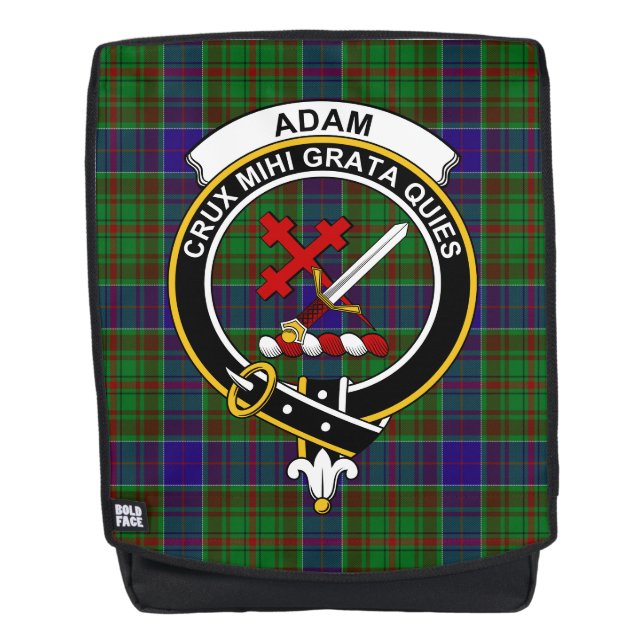 The Adam Hunting Clan Crest Tartan Plai Backpack (Front)