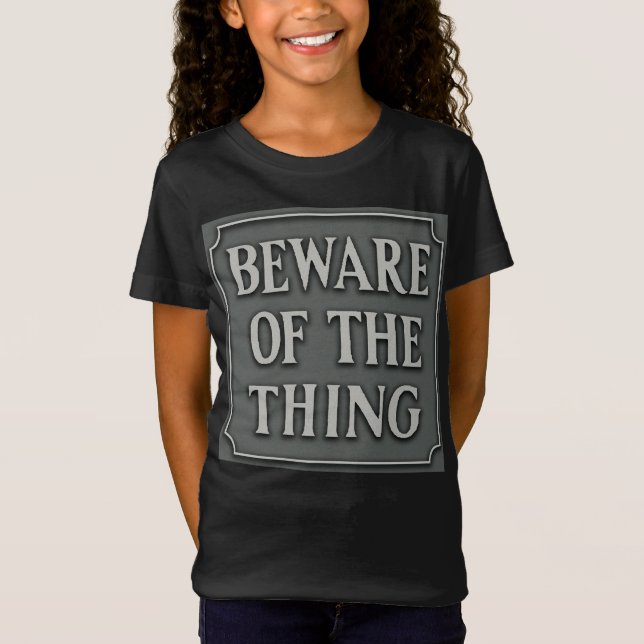 The Addams Family Beware of the Thing Premium T-Shirt (Front)