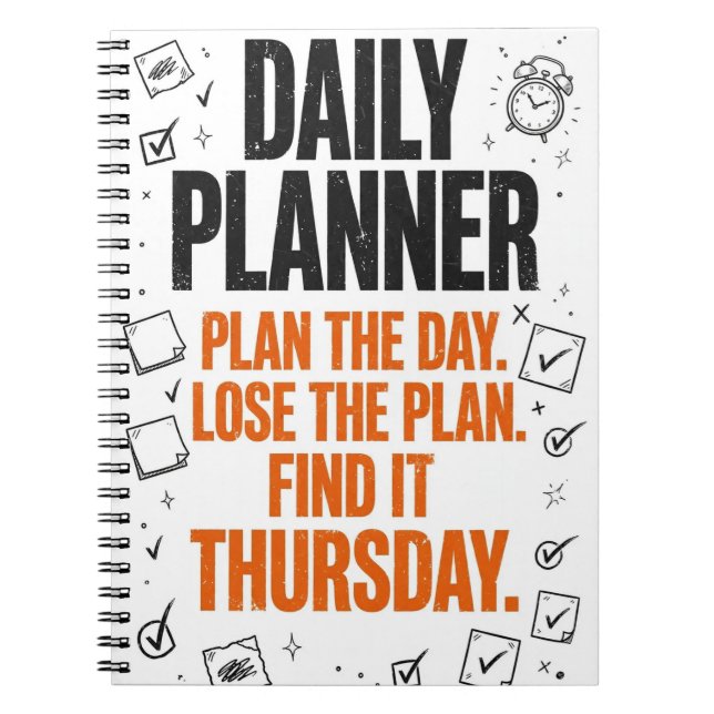 The ADHD Daily Planner Funny ADHD Journal (Front)