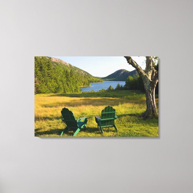 The Adirondack Chairs on the lawn of the Jordan Canvas Print (Front)