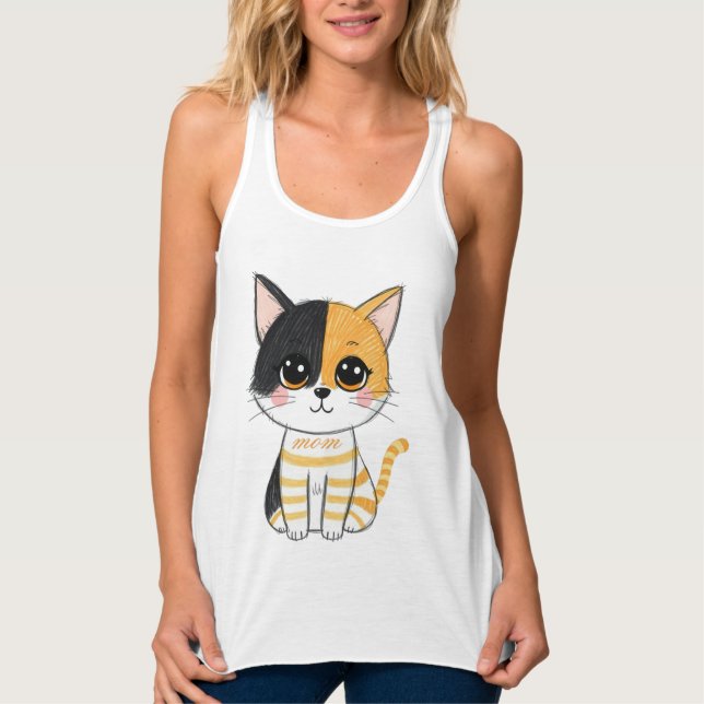 The Adorable Mischief Cat  Singlet (Front)