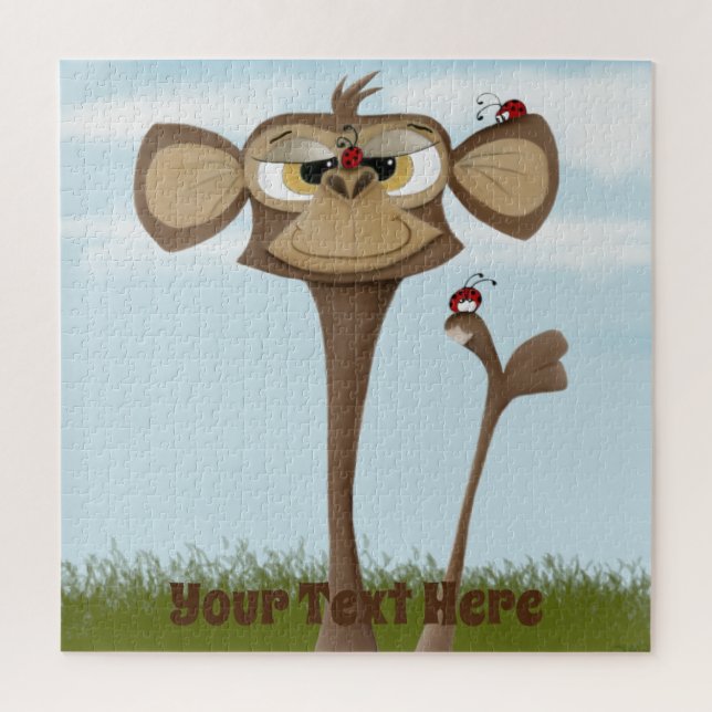 The Adorable Monkey and His Ladybug Friends Jigsaw Puzzle (Vertical)