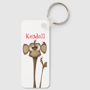 The Adorable Monkey and His Ladybug Friends Key Ring
