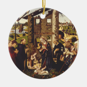 The Adoration of the Child with Saints and Donors Ceramic Tree Decoration