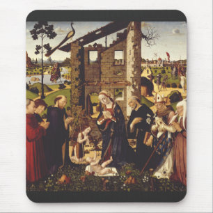The Adoration of the Child with Saints and Donors Mouse Pad