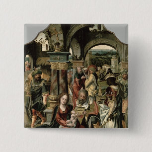 The Adoration of the Magi 15 Cm Square Badge
