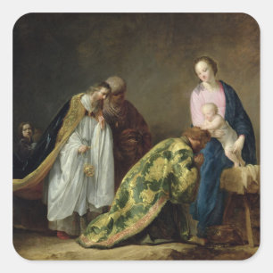 The Adoration of the Magi, 1638 Square Sticker
