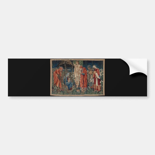 The Adoration of the Magi (by Edward Burne-Jones) Bumper Sticker (Front)