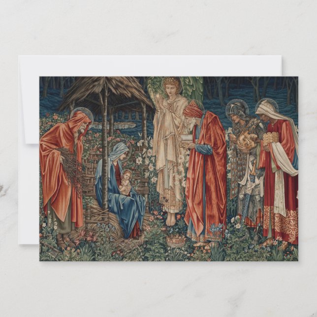 The Adoration of the Magi by Edward Burne-Jones Holiday Card (Front)