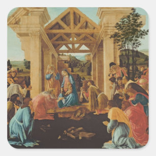 The Adoration of the Magi, c.1478-82 Square Sticker