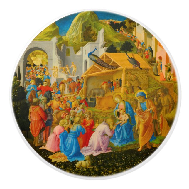 The Adoration of the Magi Ceramic Knob (Front)