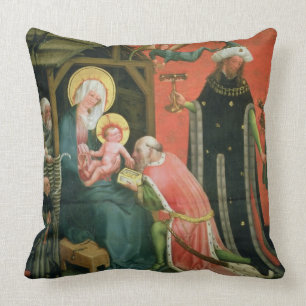 The Adoration of the Magi (oil on panel) Cushion
