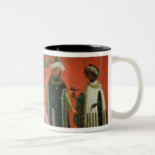 The Adoration of the Magi (oil on panel) Two-Tone Coffee Mug