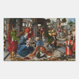 The Adoration of the Magi Rectangular Sticker