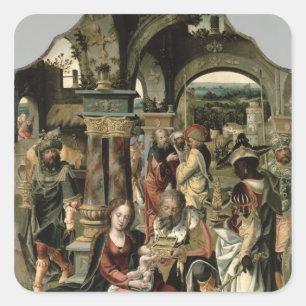 The Adoration of the Magi Square Sticker