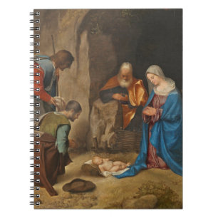 The Adoration of the Shepherds, 1505-10 Spiral Notebook