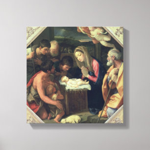 The Adoration of the Shepherds, c.1640-42 Canvas Print