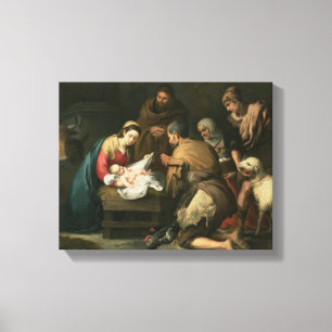 The Adoration of the Shepherds, c.1650 Canvas Print