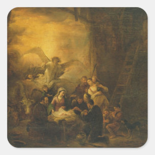 The Adoration of the Shepherds, c.1650 Square Sticker