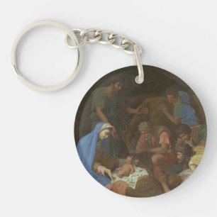 The Adoration of the Shepherds circa 1653 Key Ring