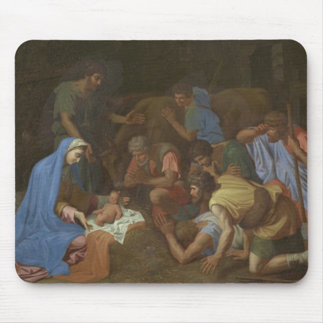 The Adoration of the Shepherds circa 1653 Mouse Pad (Front)