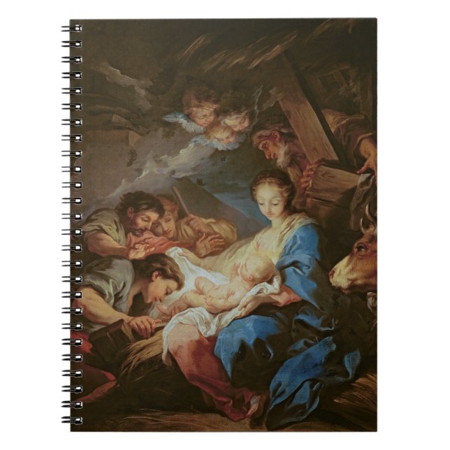The Adoration of the Shepherds (oil on canvas) 2 Spiral Notebook (Front)