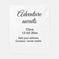 The adventure begins add name date year place