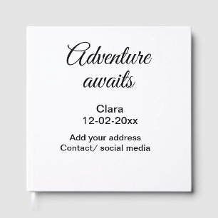 The adventure begins add name date year place guest book