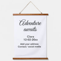 The adventure begins add name date year place