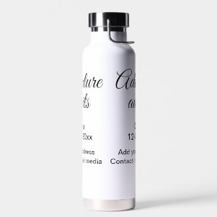 The adventure begins add name date year place water bottle