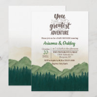 The Adventure Begins Baby Shower Invitation
