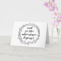 The adventure begins - Congratulations - New House