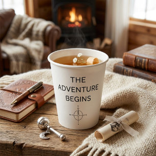 The Adventure Begins Cute New Baby Announcement Paper Cups